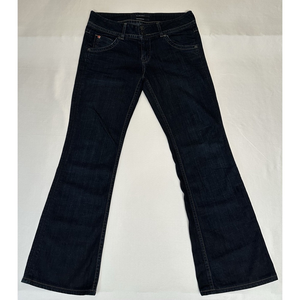 Husdon Beth Baby Bootcut Women's 29 Dark Wash Stretch Low Rise Denim